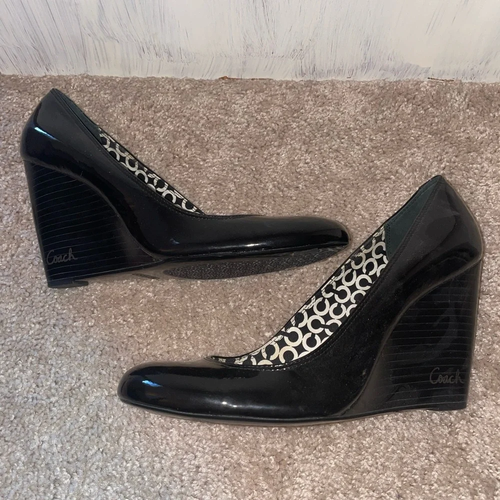 Black Coach Wedges - Dorelle